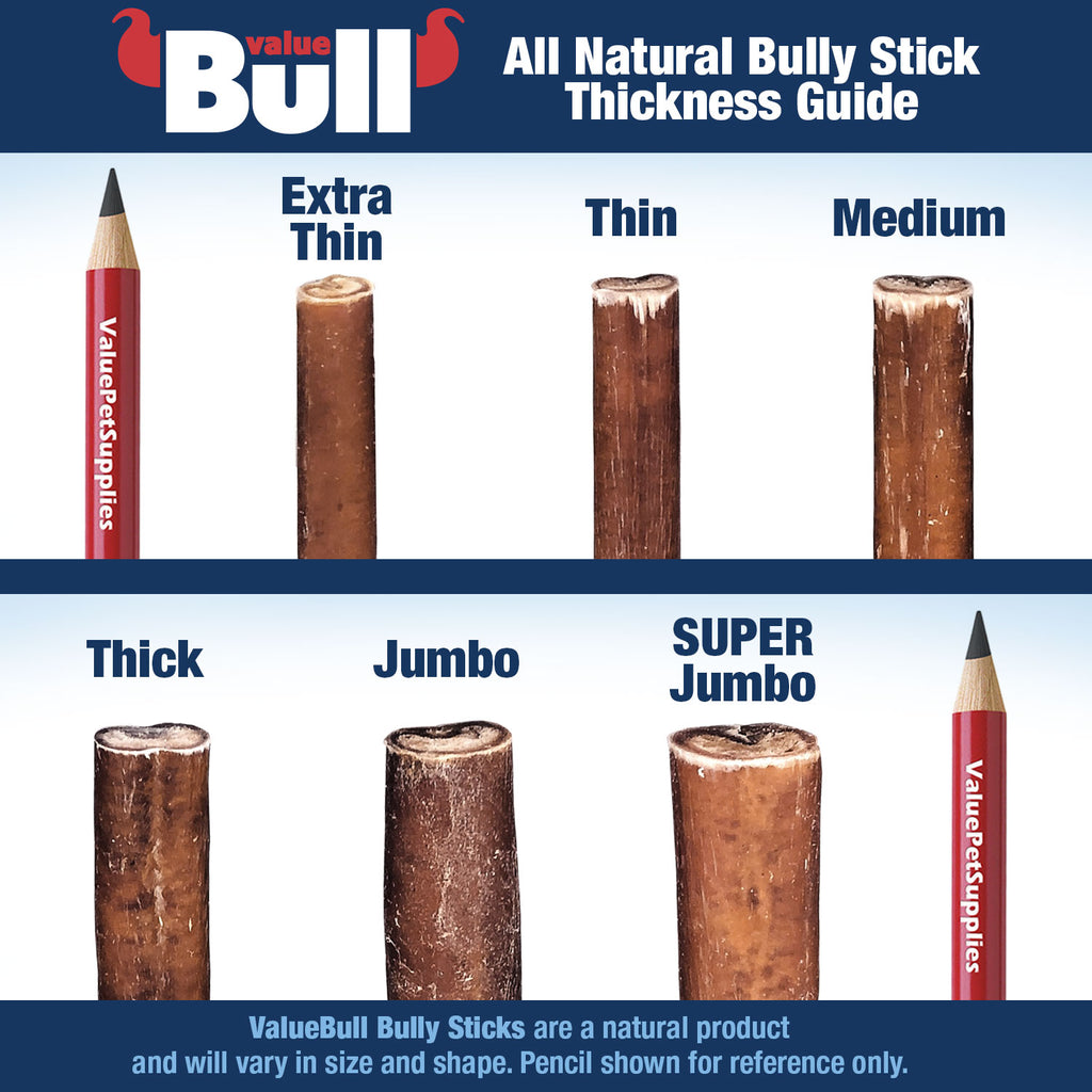 Bully Sticks for Small Dogs, Thin 6 Inch, 200 Count BULK PACK - All Natural Dog Treats, 100% Beef Pizzles, Single Ingredient Rawhide Alternative 