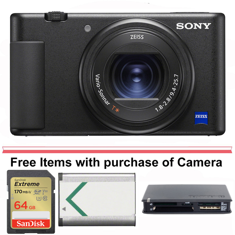 Sony ZV-1 Digital Camera (Black) with Sony Vloggers Accessory Kit (ACC-VC1)  